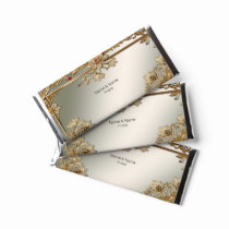 Gold Ornate Floral Hershey Bar Favors