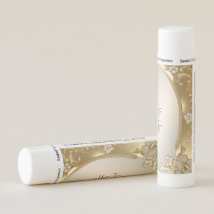 Gold Ornate Floral Lip Balm