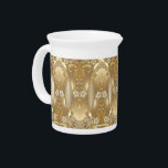 Gold Ornate Floral Porcelain Pitcher<br><div class="desc">Beautiful Gold Ornate Floral Porcelain Pitcher</div>