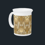 Gold Ornate Floral Porcelain Pitcher<br><div class="desc">Beautiful Gold Ornate Floral Porcelain Pitcher</div>