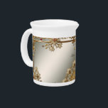 Gold Ornate Floral Porcelain Pitcher<br><div class="desc">Beautiful Gold Ornate Floral Porcelain Pitcher</div>