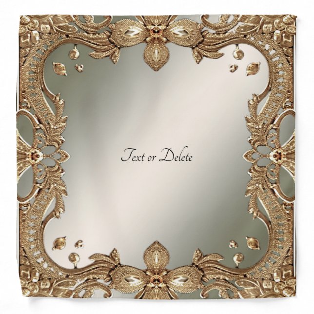 Gold Ornate Frame Bandana (Front)