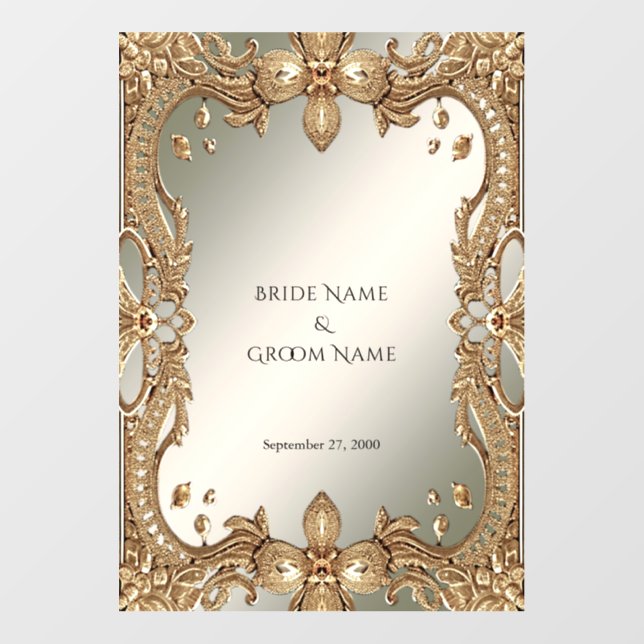 Gold Ornate Frame Floor Decal (Front)