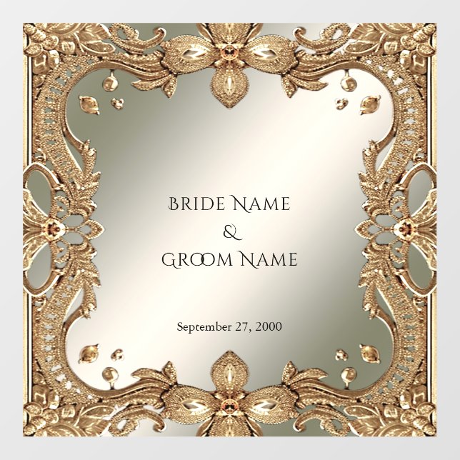 Gold Ornate Frame Floor Decal (Front)