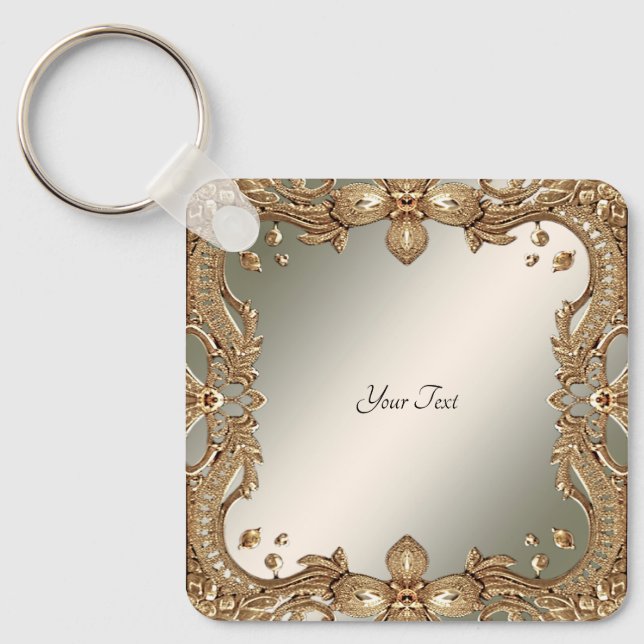 Gold Ornate Frame Keychain (Front)