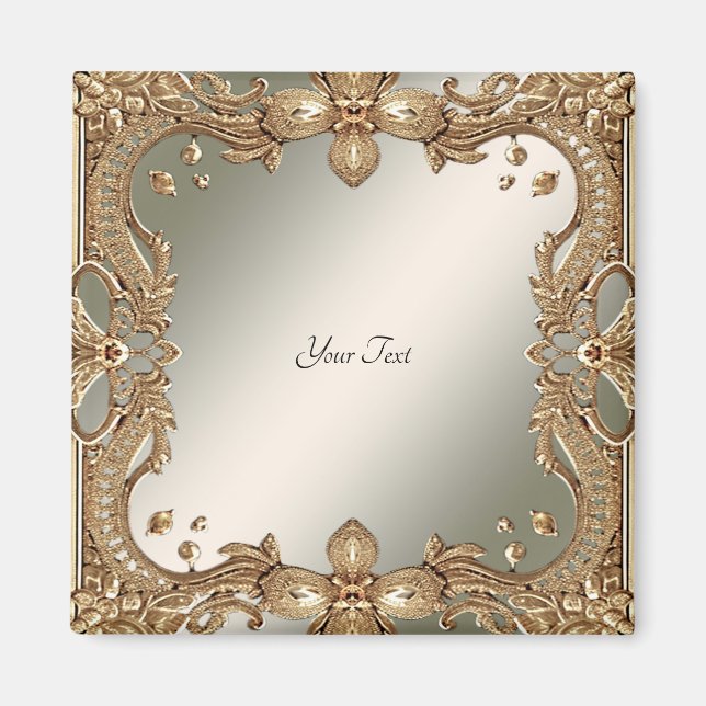 Gold Ornate Frame Magnet (Front)