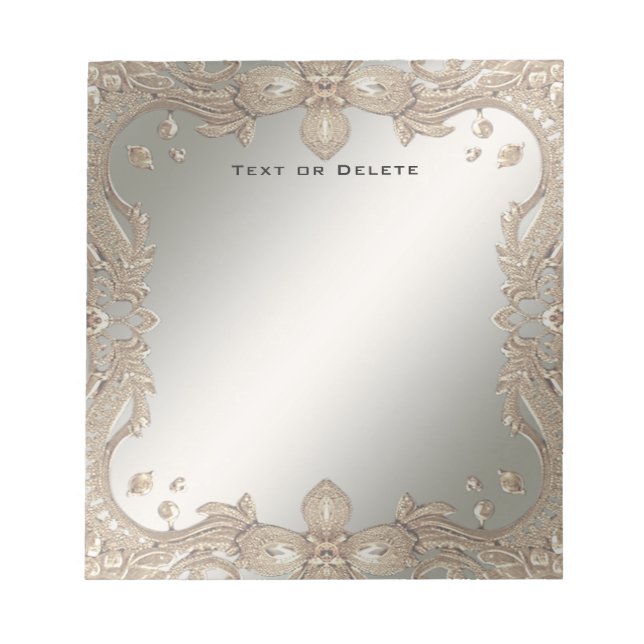 Gold Ornate Frame Notepad (Front)