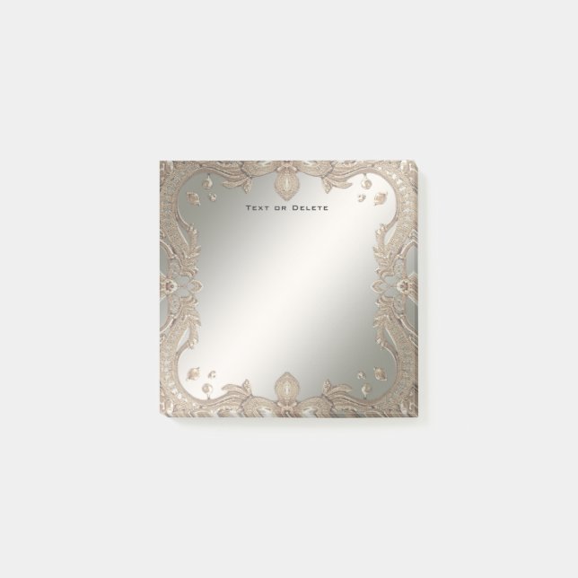 Gold Ornate Frame Post it Notes (Front)