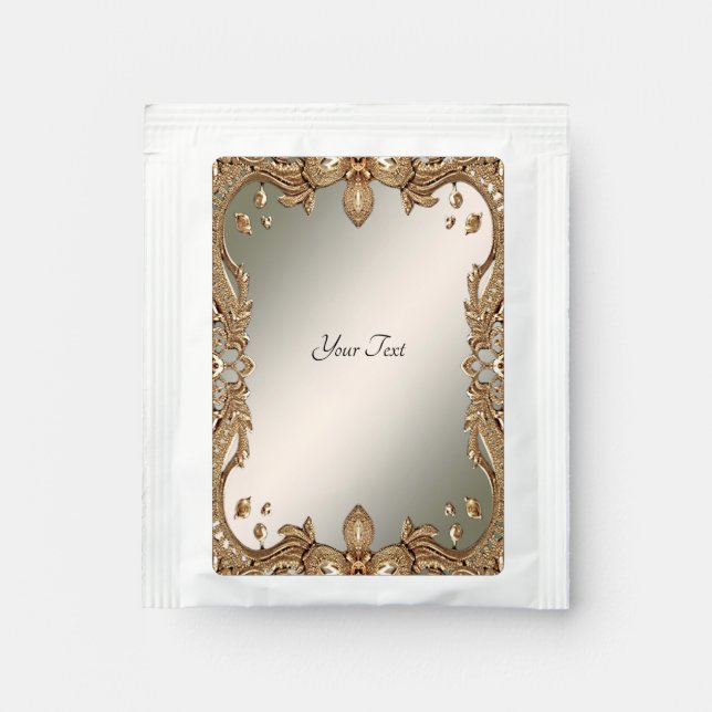 Gold Ornate Frame Tea Bag Drink Mix (Front)