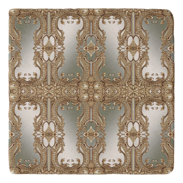 Gold Ornate Frame Trivet (Front)