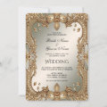 Gold Ornate Frame Wedding Invitation | Zazzle
