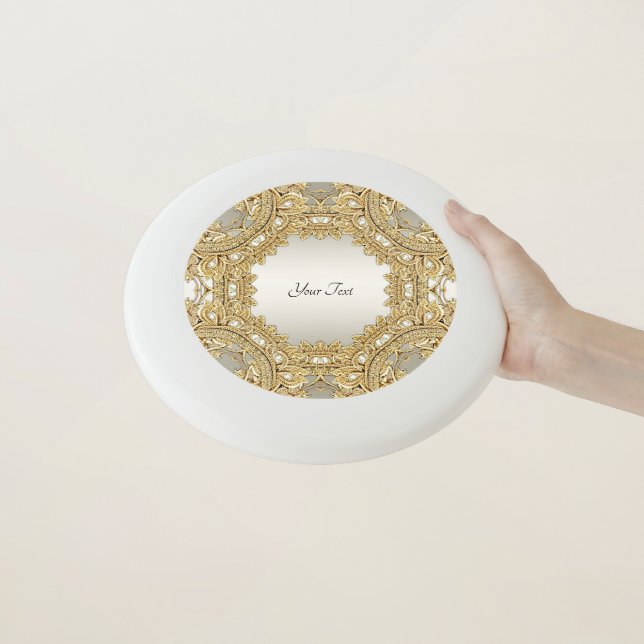 Gold Ornate Frisbee (In Hand)