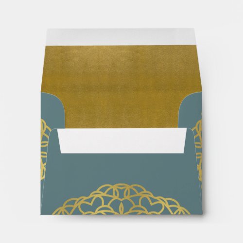 GOLD ORNATE GREY FUTURE MR  MRS RSVP ADDRESS ENVELOPE