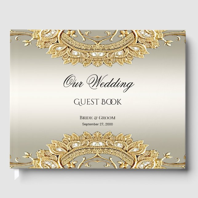 Gold Ornate Guest Book (Front)