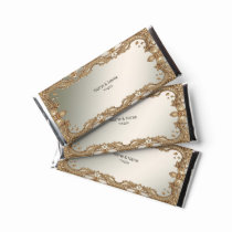 Gold Ornate Hershey Bar Favors