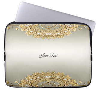 Gold Ornate Laptop Sleeve