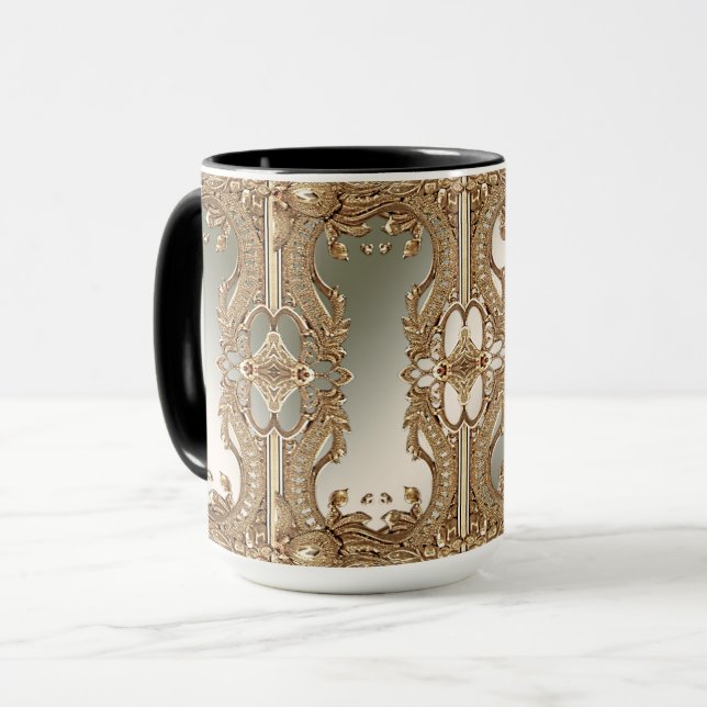 Gold Ornate Mug (Front Left)