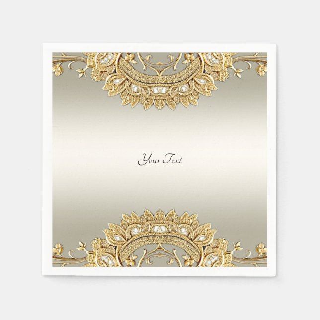 Gold Ornate Napkins (Front)
