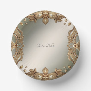 Gold Ornate Paper Bowls