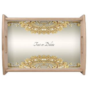 Gold Ornate Serving Tray