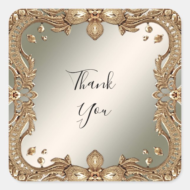 Gold Ornate Sticker (Front)