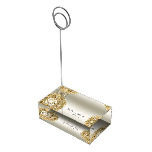 Gold Ornate Table Card Holder