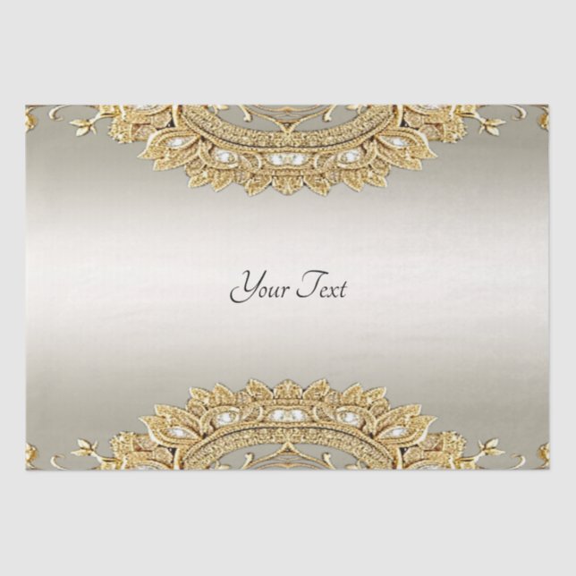 Gold Ornate Tissue Paper (Front)