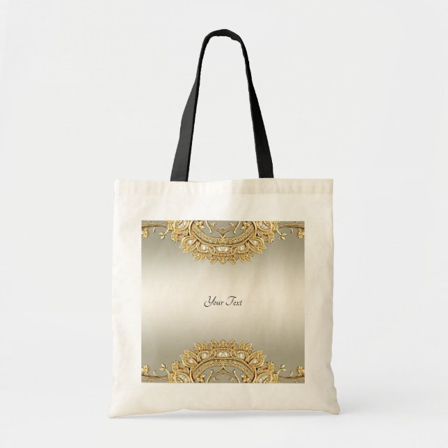 Gold Ornate Tote Bag (Front)