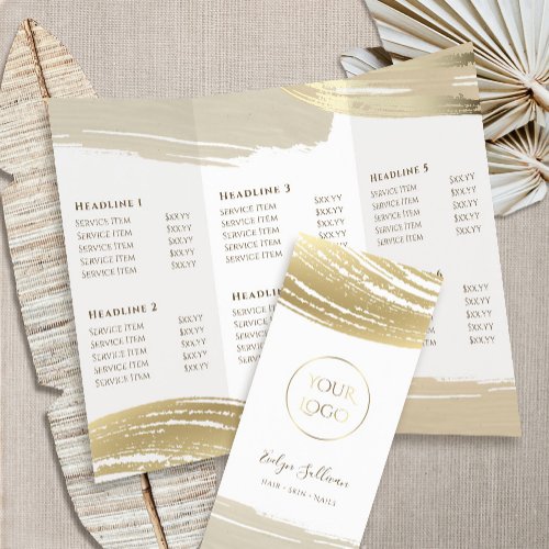 Gold Paint Brush Strokes Brochure