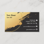 Gold Paint Splash Business Card