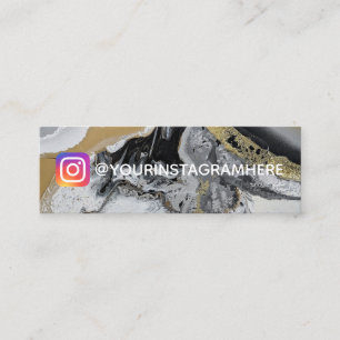 Gold Paint Splatter Social Media Instagram Mini Business Card