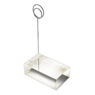 Gold Paint Splatter Table Number Holder