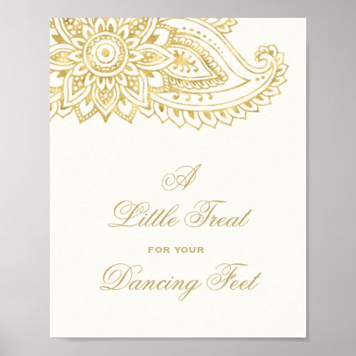 Gold Paisley A Little Treat For Your Dancing Feet Poster