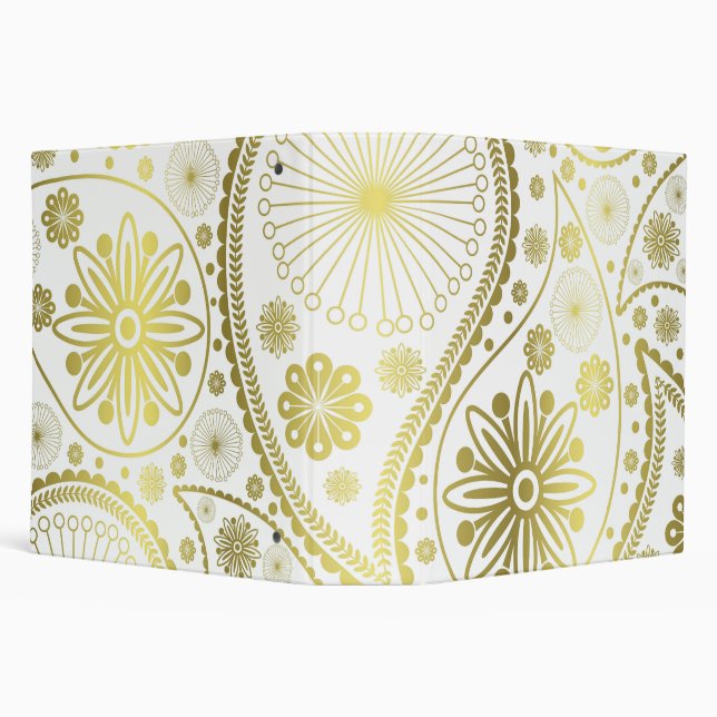 Gold paisley pattern 3 ring binder (Background)