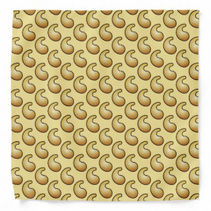 Gold paisley pattern bandana