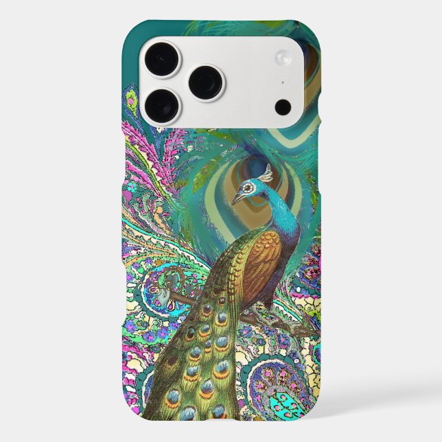 Gold Paisley Peacock & Feather iPhone 6 Case-Mate iPhone Case (Back)