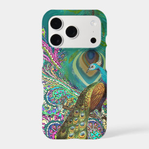 Gold Paisley Peacock & Feather You Choose Color iPhone 17 Pro Case