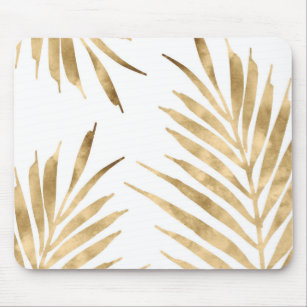 Gold Palm Fronds Mouse Pad
