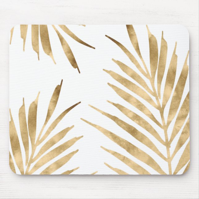 Gold Palm Fronds Mouse Pad (Front)
