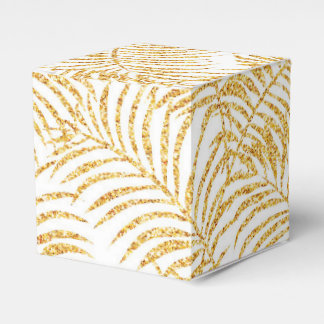 Gold Palm Gift Favor Box