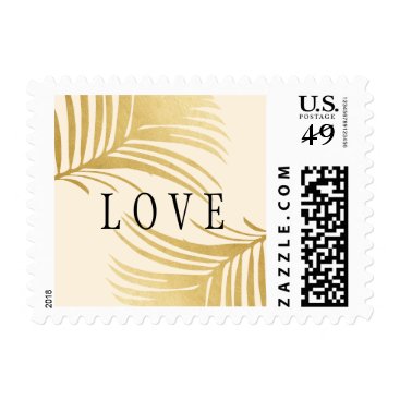 Gold Palm Tree Branch Destination LOVE Stamp Gold Palm Tree Branch Destination LOVE Stamp