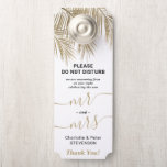 Gold palm tree do not disturb welcome wedding door hanger<br><div class="desc">Tropical golf foil palm tree leaf do not disturb welcome wedding door hanger sign ,  perfect for hotel accommodations.</div>
