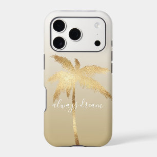 Gold Palm Tree Dream Ombre iPhone 17 Pro Case