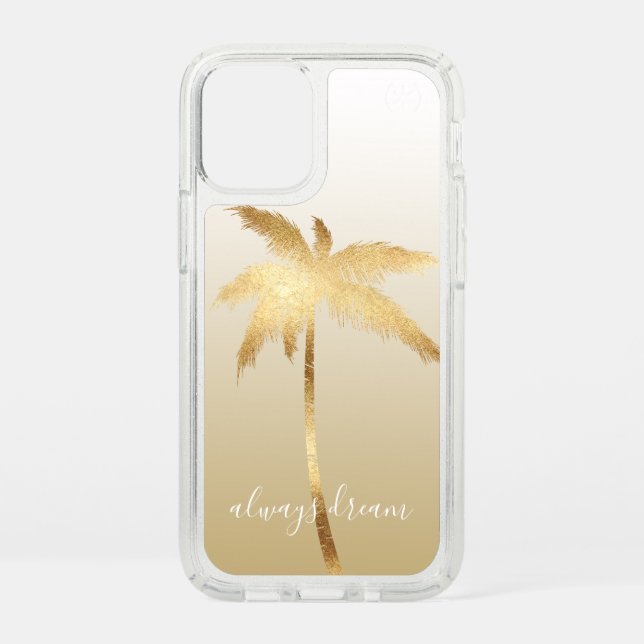 Gold Palm Tree Dream Ombre   Speck iPhone 12 Mini Case (Front)