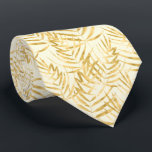 Gold Palm Tree Fronds Tropical Ivory Neck Tie<br><div class="desc">Tropical gold palm tree fronds on a light ivory background (or any color you choose), this men's neck tie is cool for the office, a night on the town, a wedding, for the groom or groomsmen or give as a gift to your husband, dad, brother or best friend. Make a...</div>