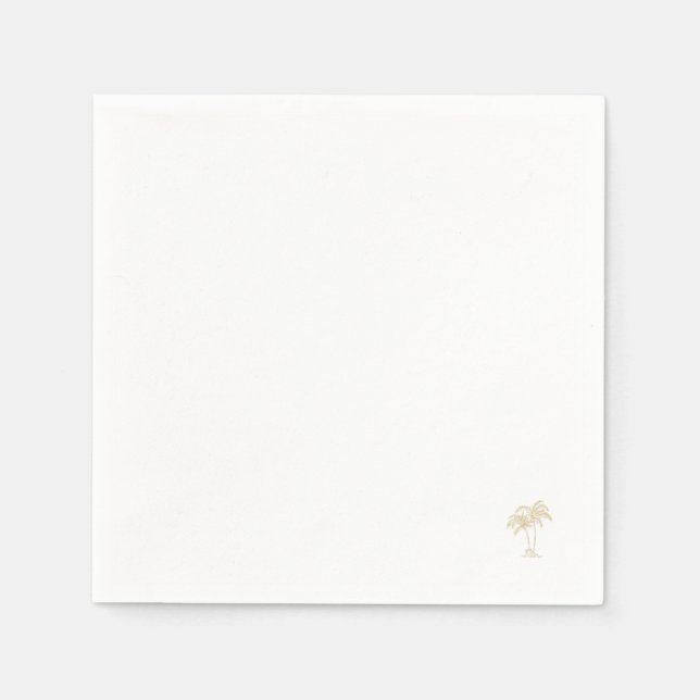 Gold Palm Tree II Napkins (Front)