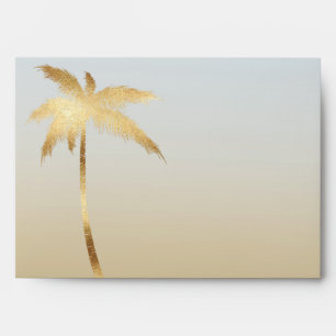Gold Palm Tree Ombre Envelope