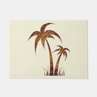 Gold palms tree doormat