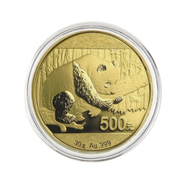 Gold Panda coin Pin (Front)