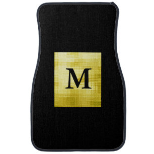 Gold Paneled Black-II Car Floor Mat